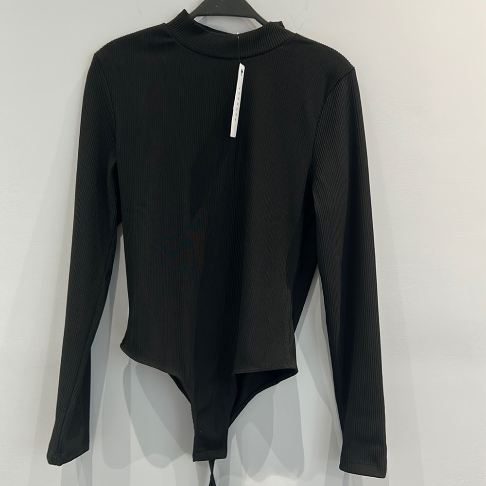 Top shop ribbed long sleeve body suit